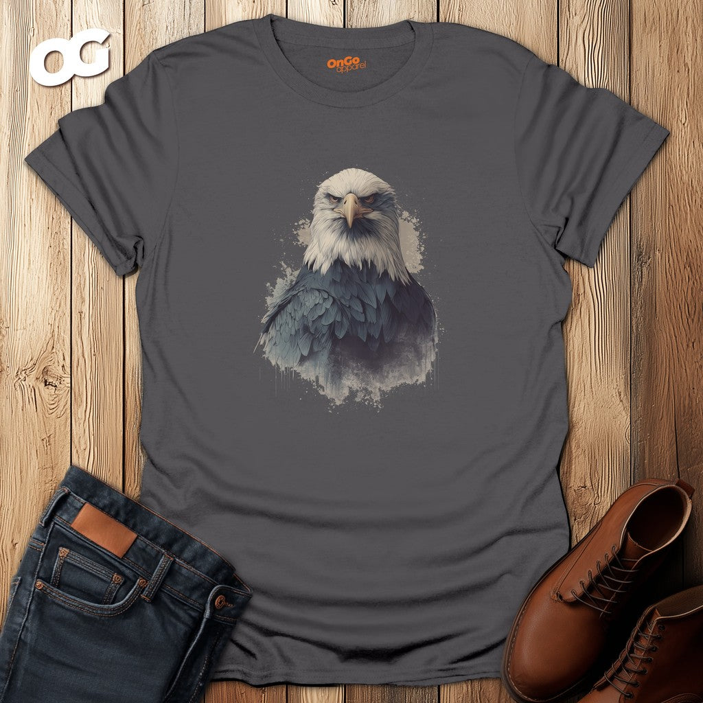 Bold Eagle Graphic T-Shirt with Detailed Design – charcoal – oak-wood