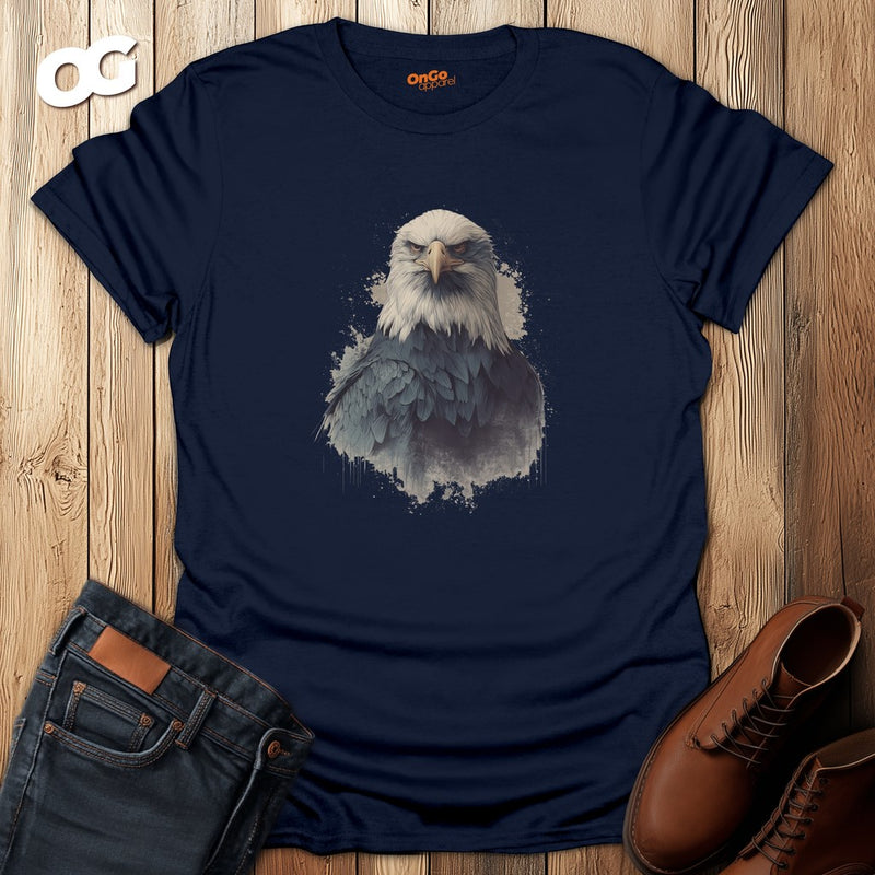Bold Eagle Graphic T-Shirt with Detailed Design – navy – oak-wood