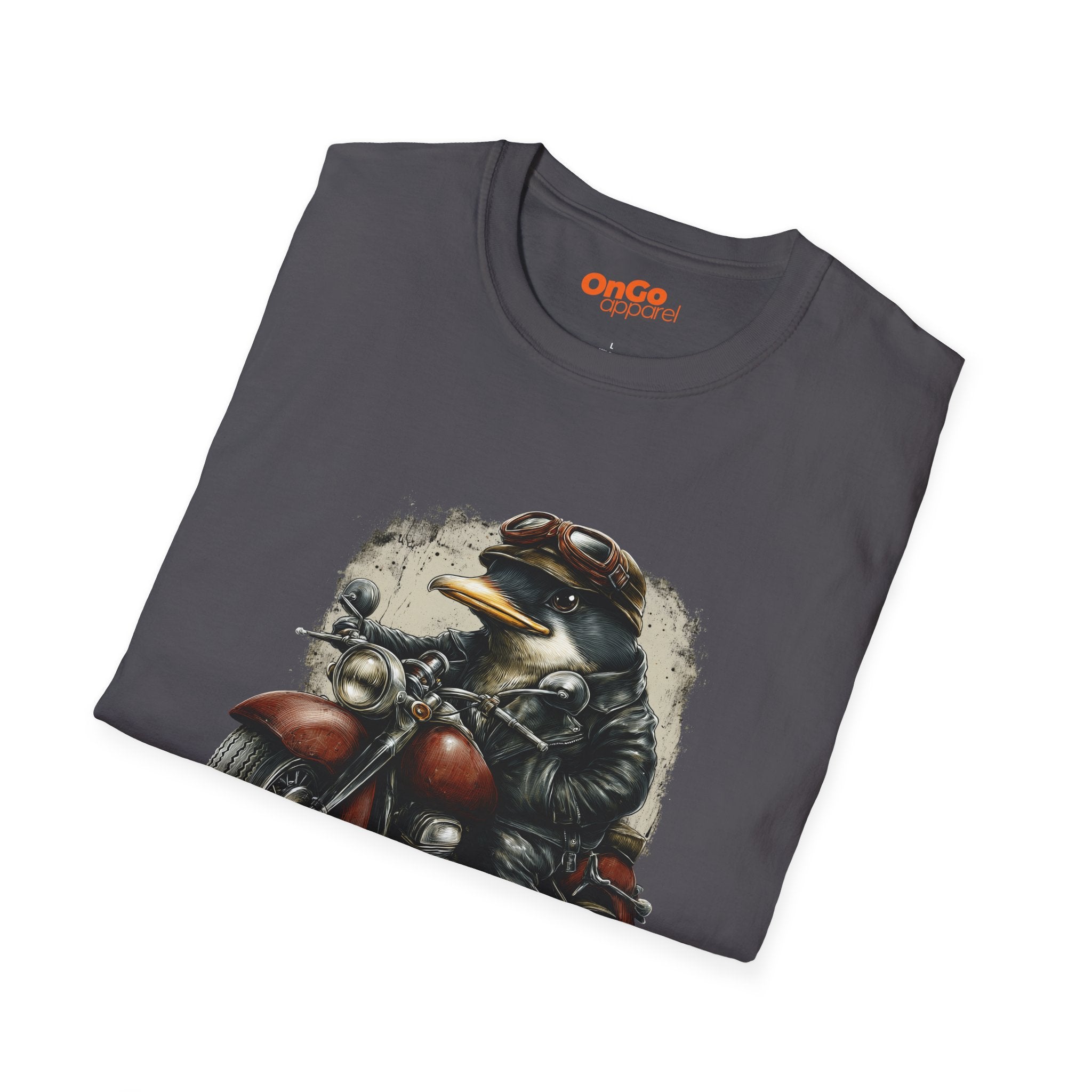 Penguin Aviator T-Shirt with Motorcycle Design