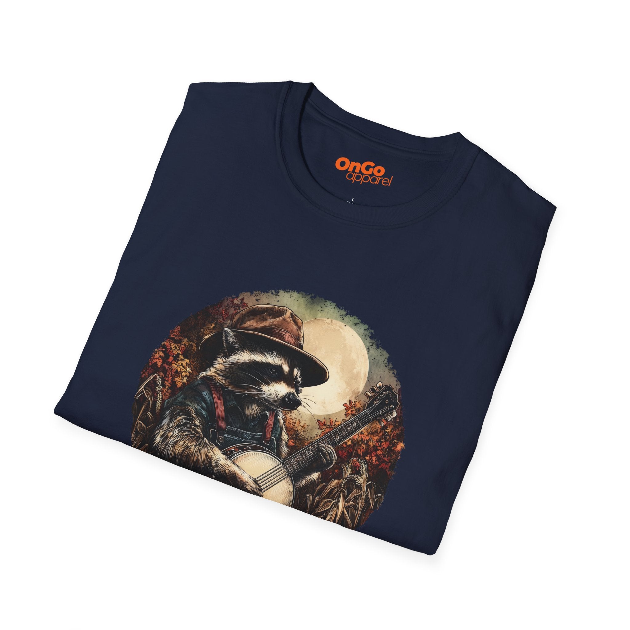 Raccoon with Banjo T-Shirt - Woodland Music Art