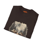 Camping Scene T-Shirt with Tents and Mountains