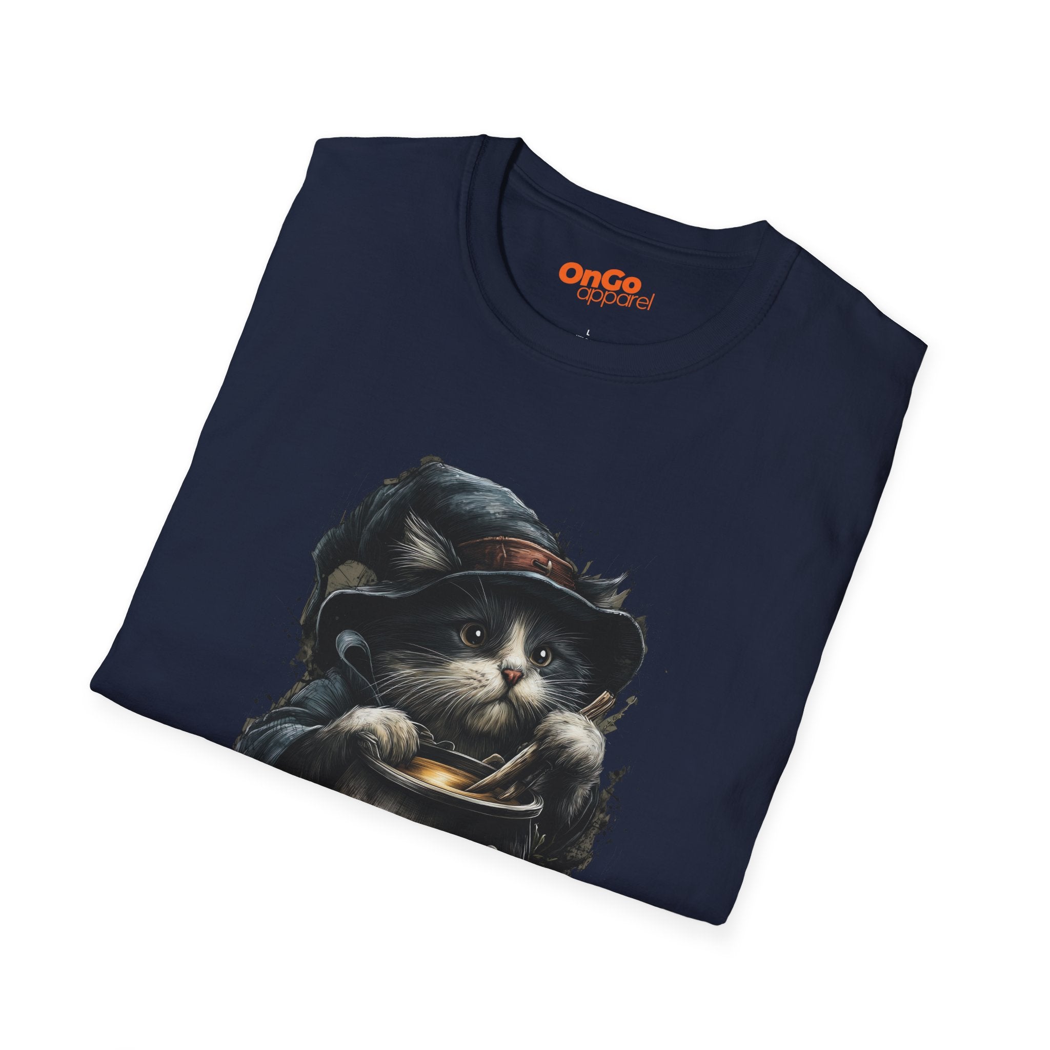 Cat Witch and Pumpkin Cauldron T-Shirt
