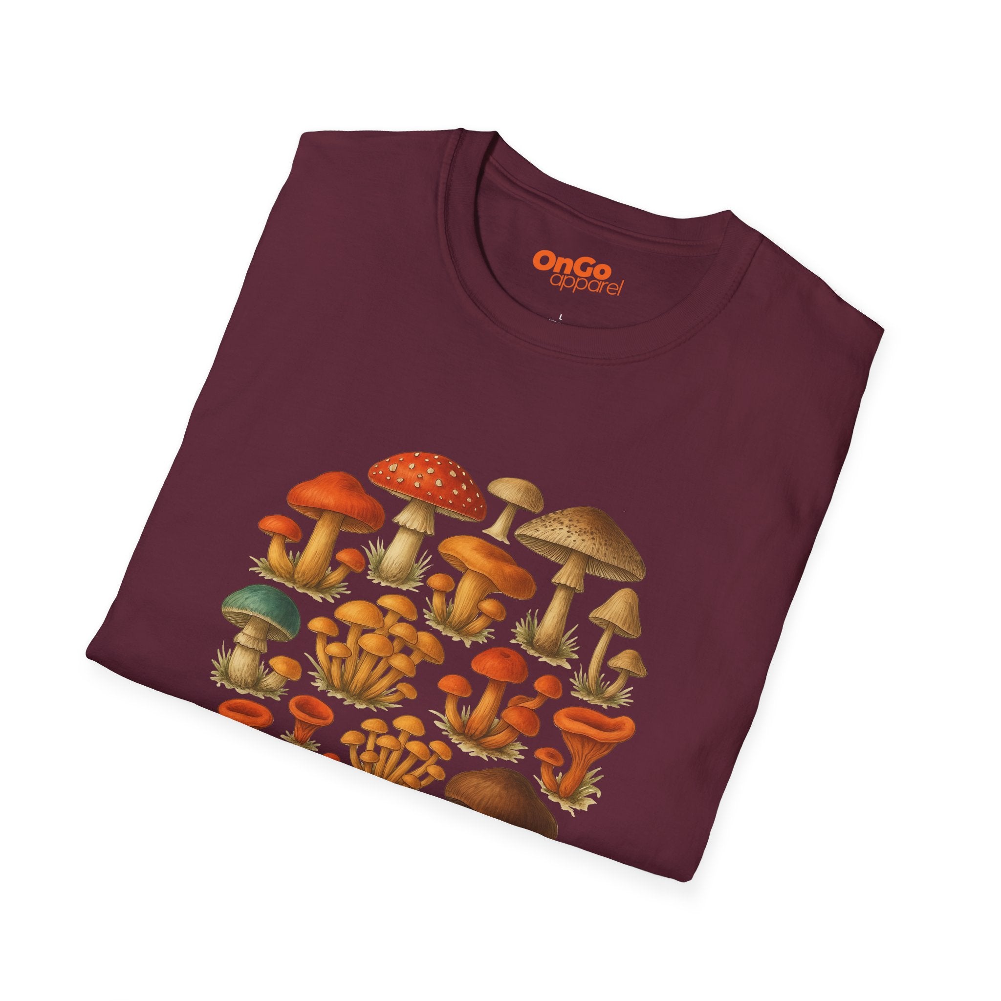 Mushroom Circle Unisex T-Shirt with Nature Design