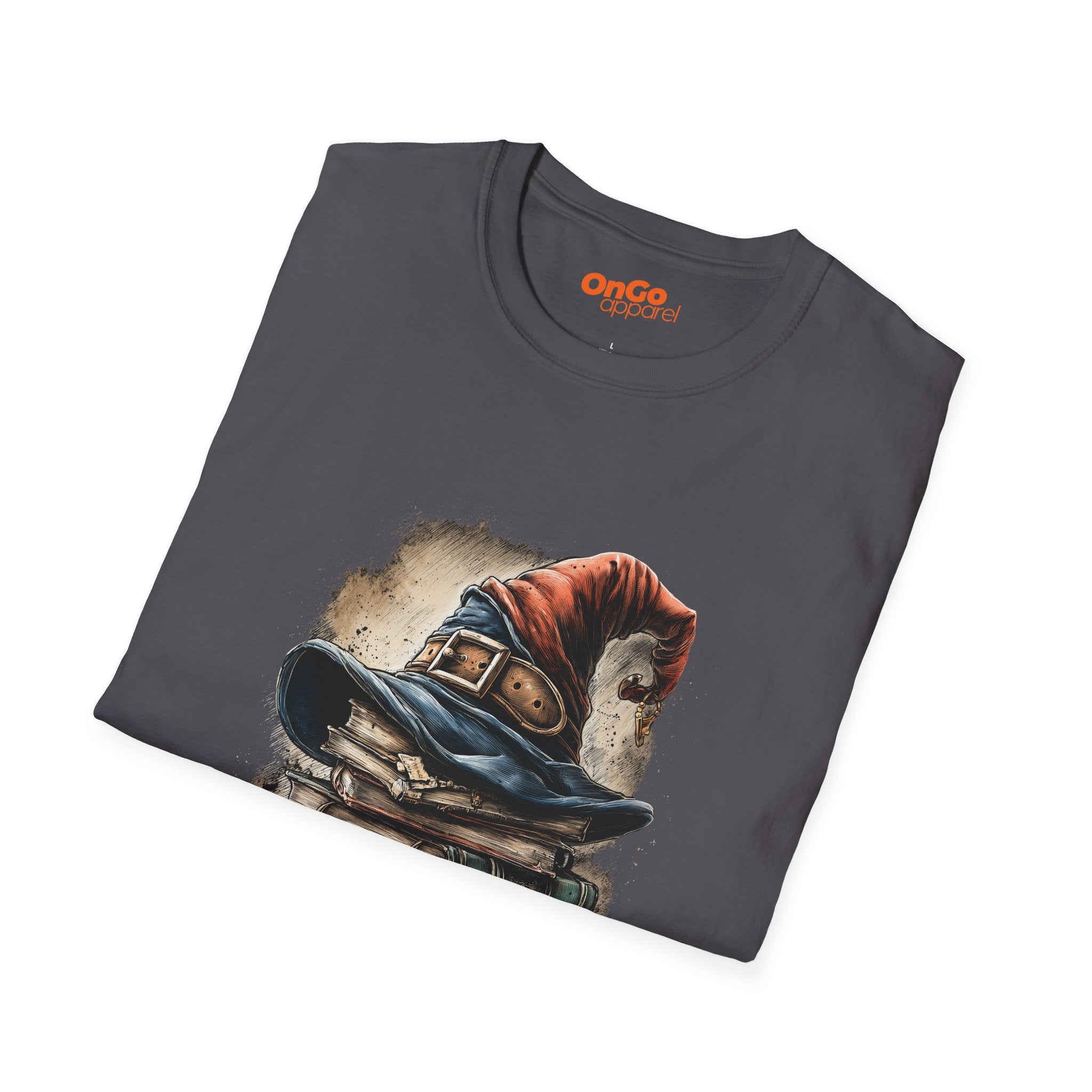 Wizard Hat with Books T-Shirt for Fantasy Fans