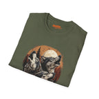 Wolf Moon T-Shirt with Howling Wolves Design
