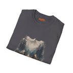 Camping Scene T-Shirt with Tent and Mountain Design