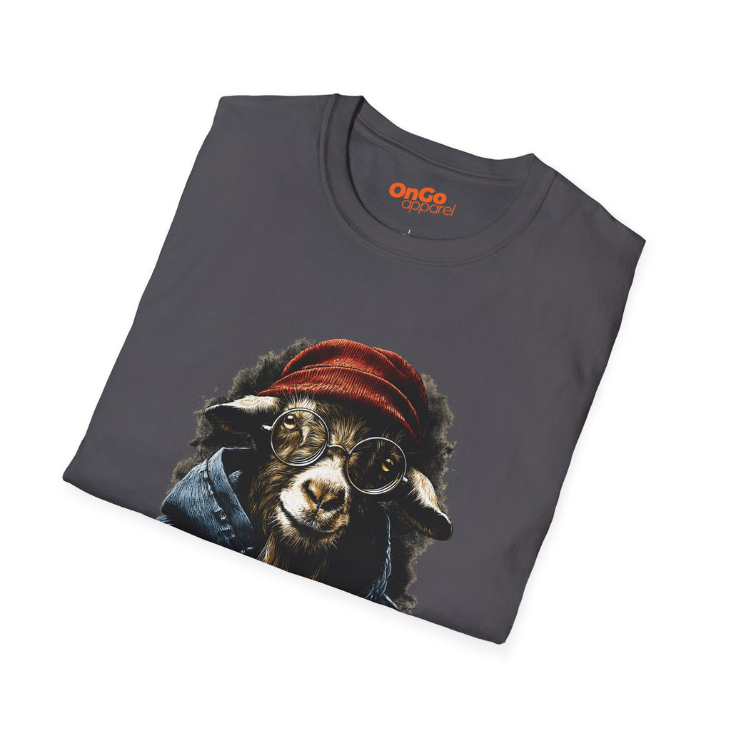 Trendy Goat with Glasses T-Shirt for Animal Lovers