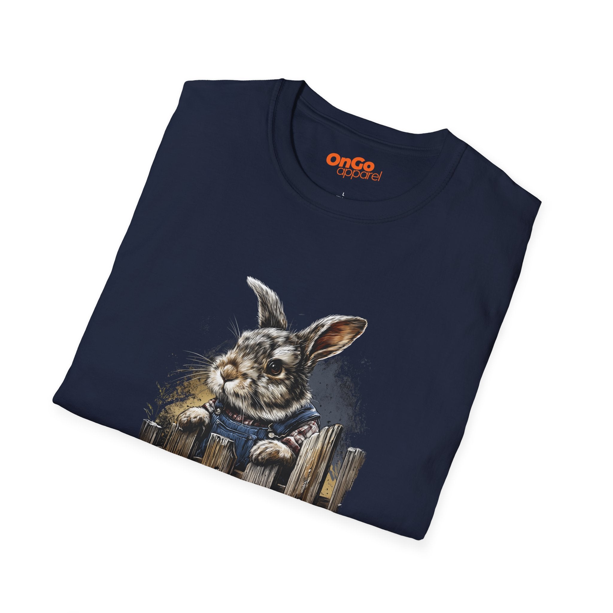 Charming Bunny in Overalls T-Shirt