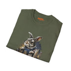 Charming Bunny in Overalls T-Shirt