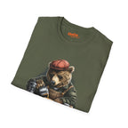 Bear Barista T-Shirt with Coffee Art Design