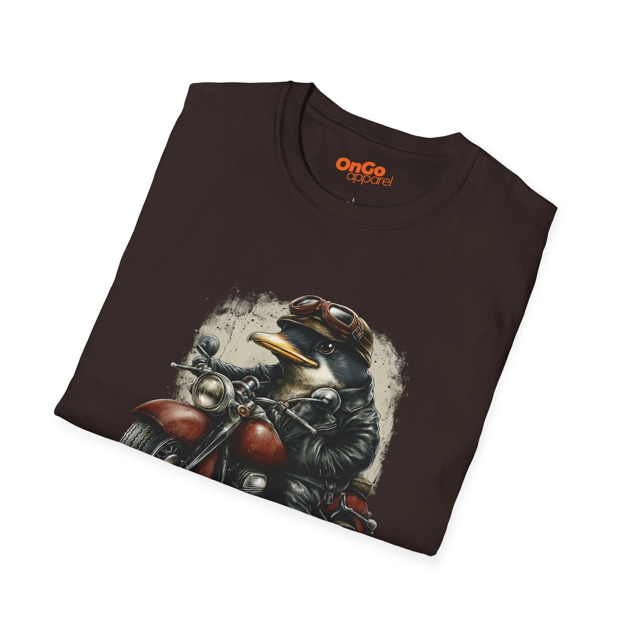 Penguin Aviator T-Shirt with Motorcycle Design