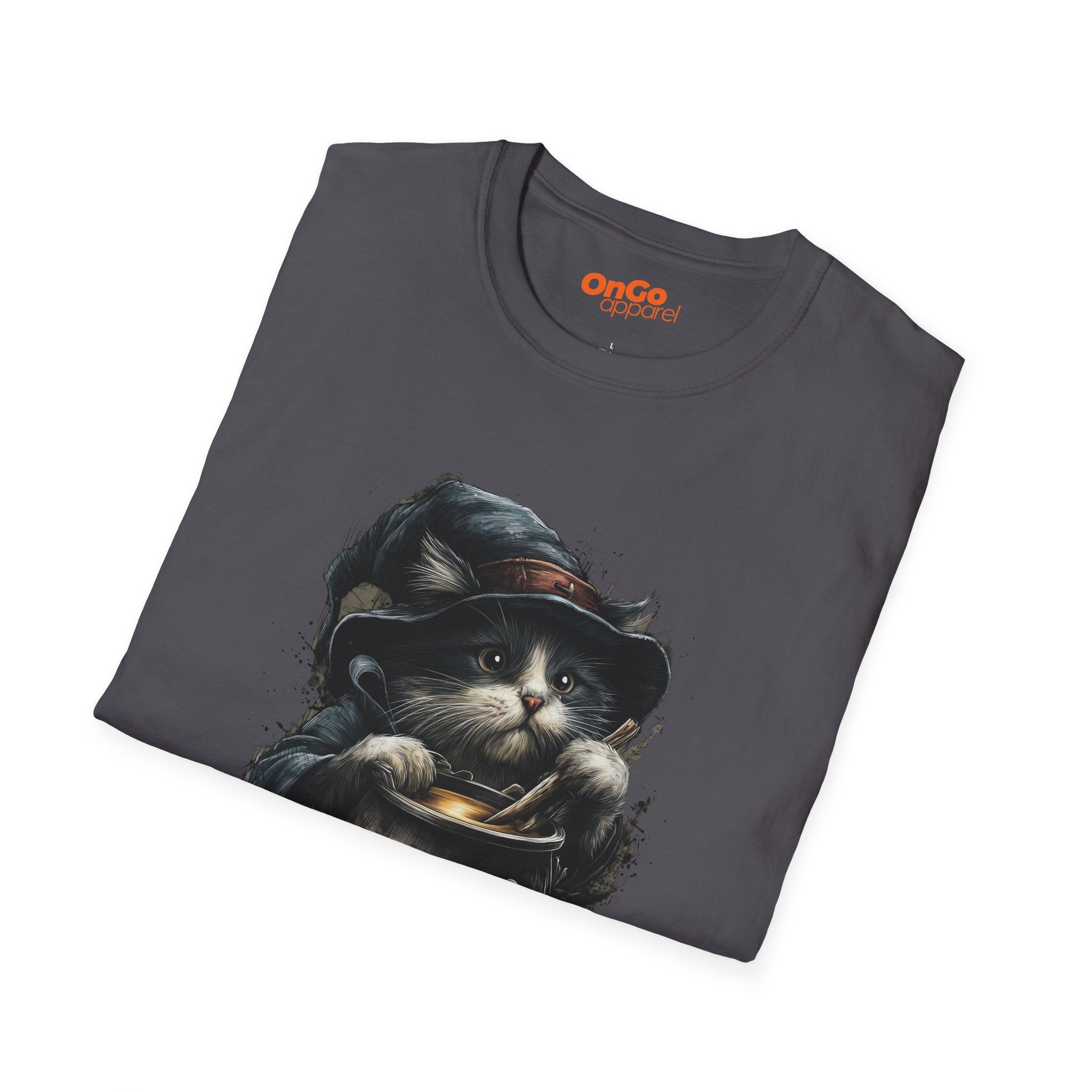 Cat Witch and Pumpkin Cauldron T-Shirt