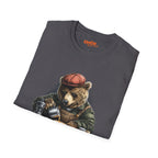 Bear Barista T-Shirt with Coffee Art Design