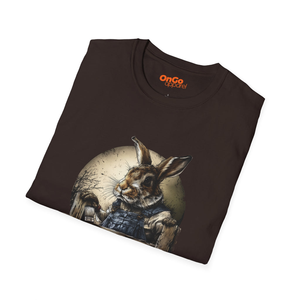 Charming Rabbit Fence Graphic T-Shirt
