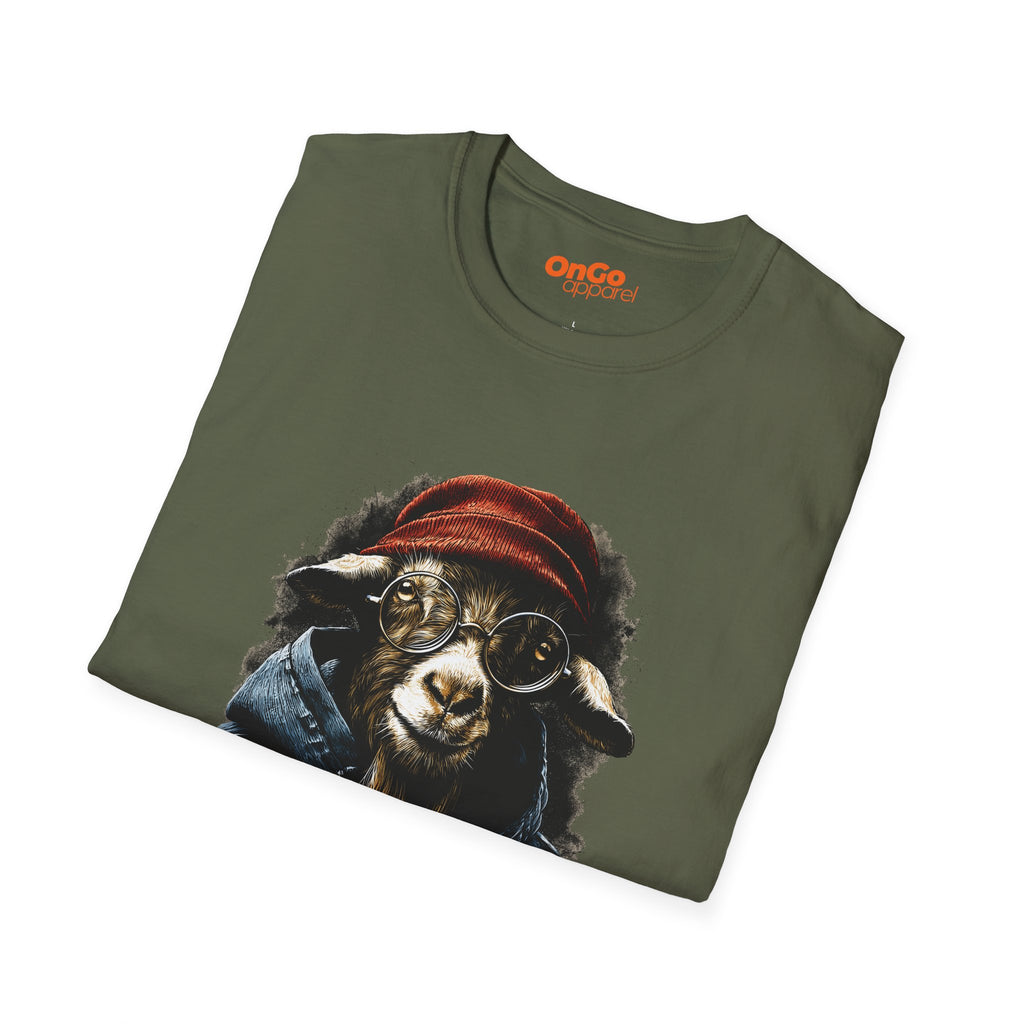 Trendy Goat with Glasses T-Shirt for Animal Lovers