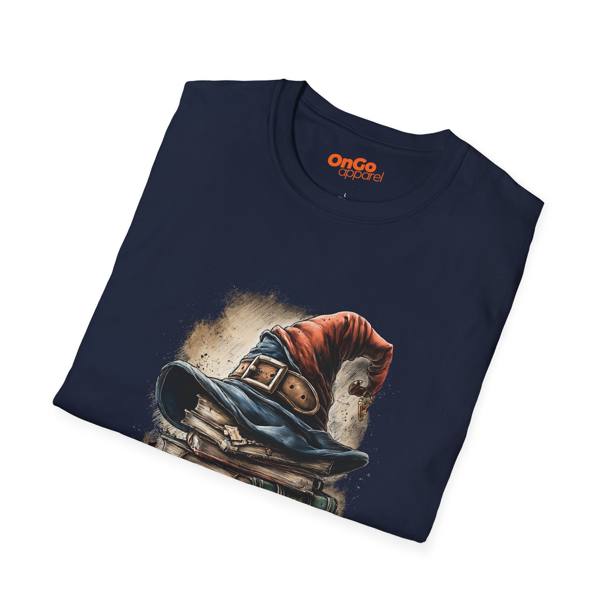 Wizard Hat with Books T-Shirt for Fantasy Fans