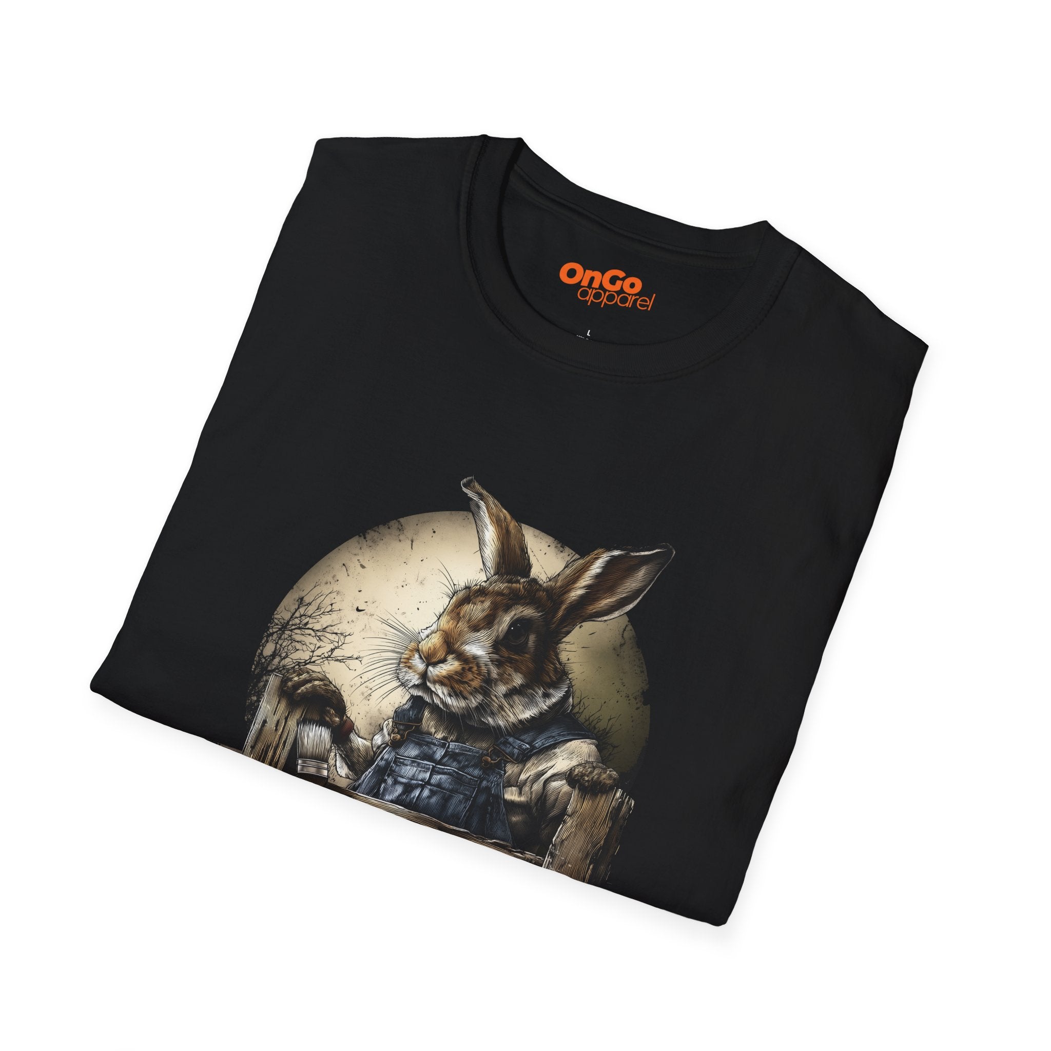 Charming Rabbit Fence Graphic T-Shirt