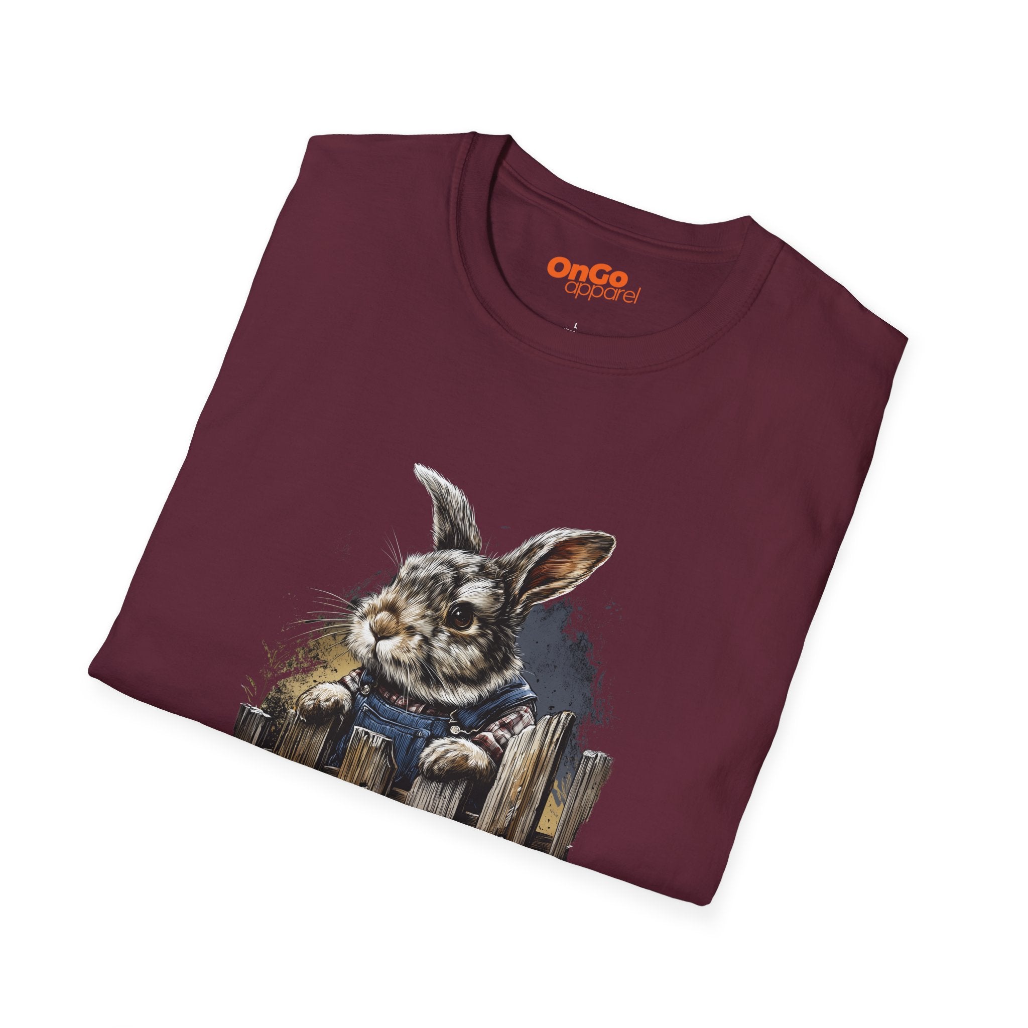 Charming Bunny in Overalls T-Shirt