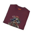 Skeleton Riding Bicycle Graphic T-Shirt