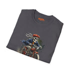 Skeleton Riding Bicycle Graphic T-Shirt