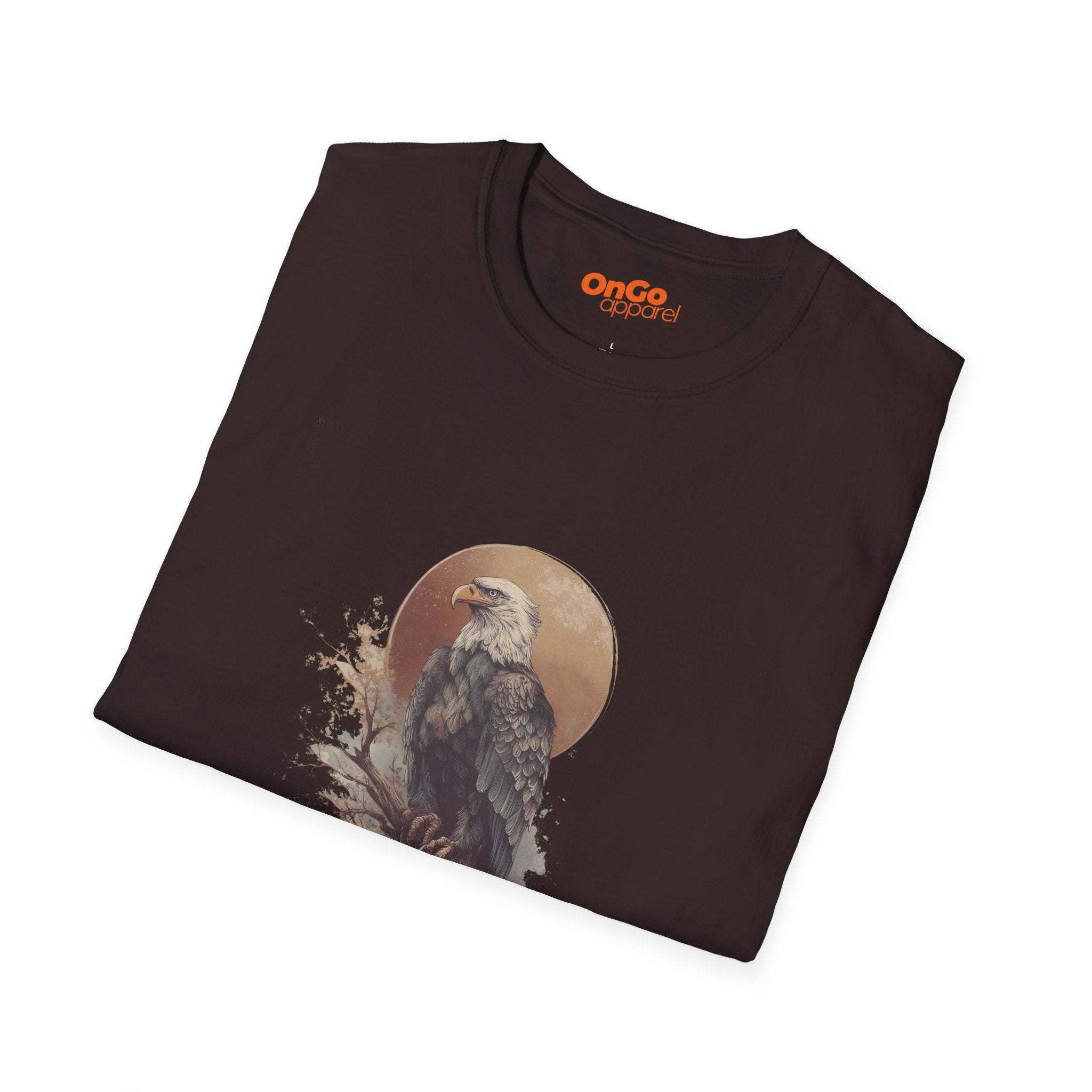 Eagle Design T-Shirt with Natural Scene