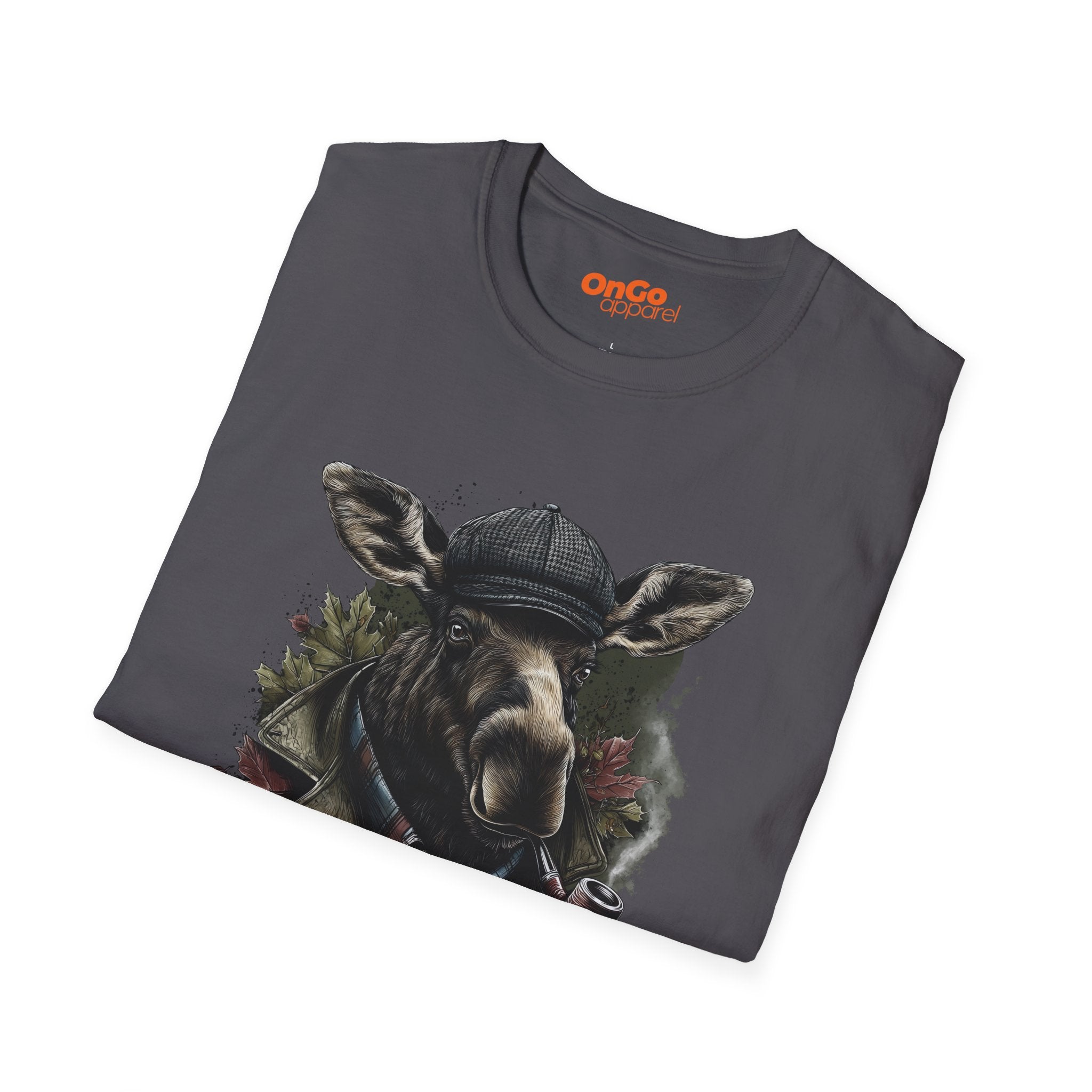 Moose with Pipe T-Shirt - Nature Wildlife Design