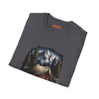 Camping Scene T-Shirt with Mountain and Forest Design