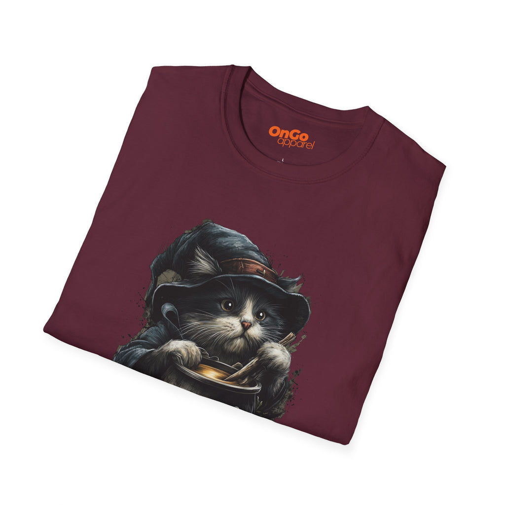 Cat Witch and Pumpkin Cauldron T-Shirt