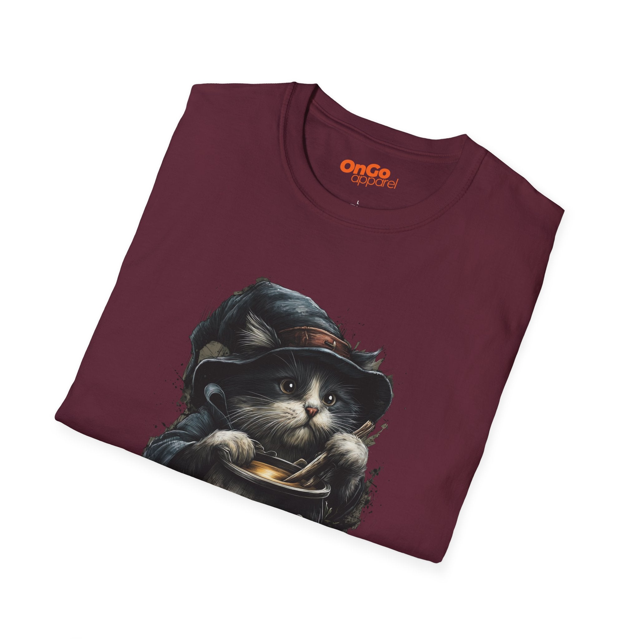 Cat Witch and Pumpkin Cauldron T-Shirt