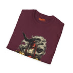 Eerie Lantern T-Shirt with Bats and Pumpkins Design
