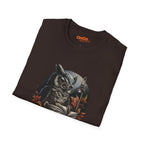 Owl Reading Book T-Shirt with Fall Leaves Design