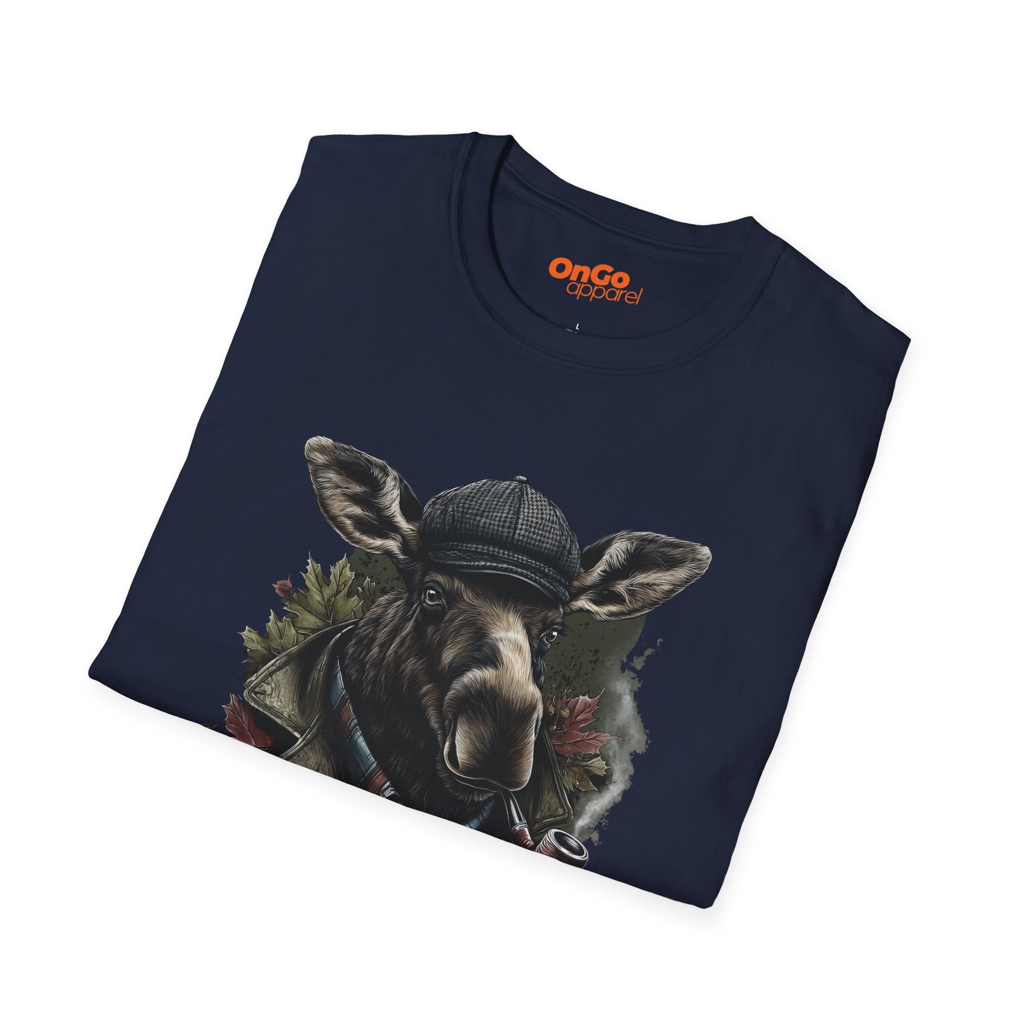 Moose with Pipe T-Shirt - Nature Wildlife Design