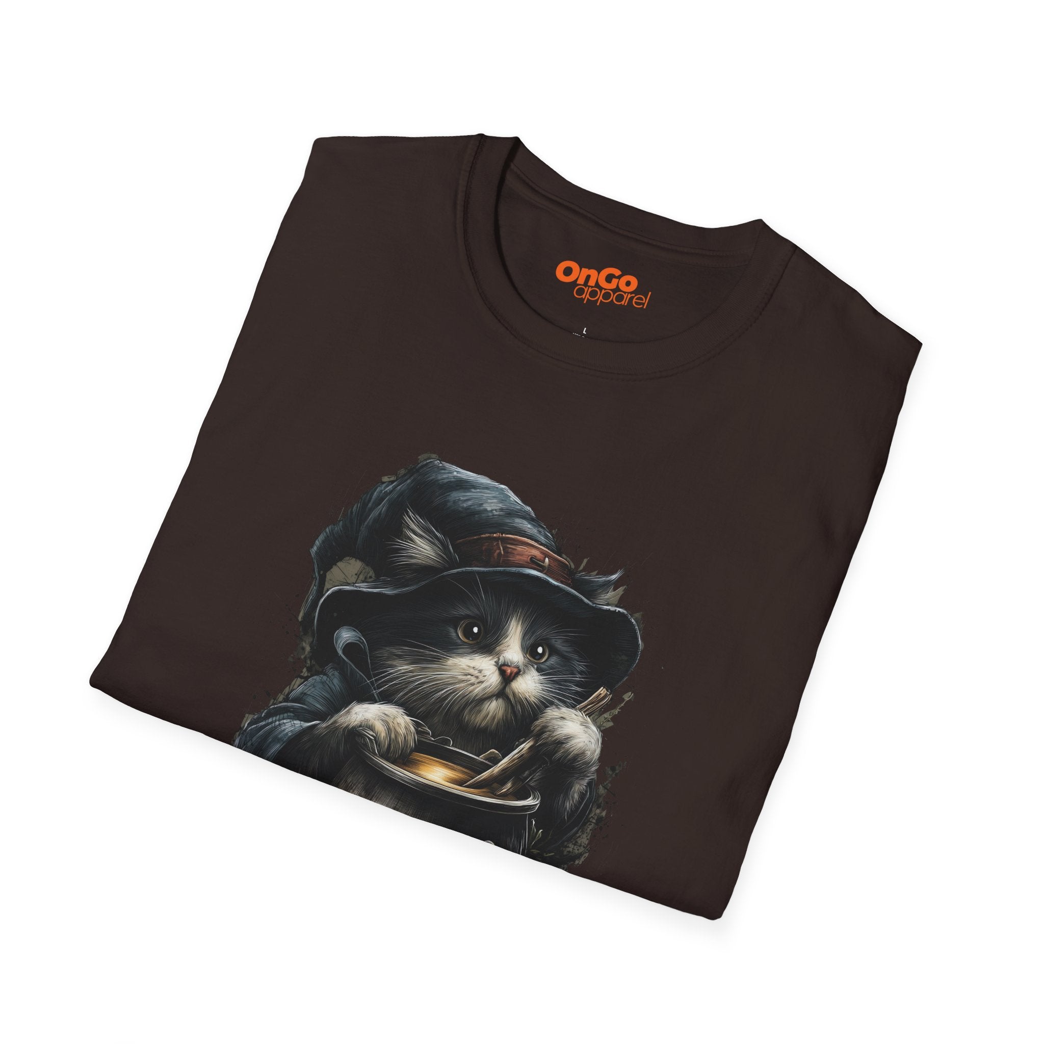 Cat Witch and Pumpkin Cauldron T-Shirt