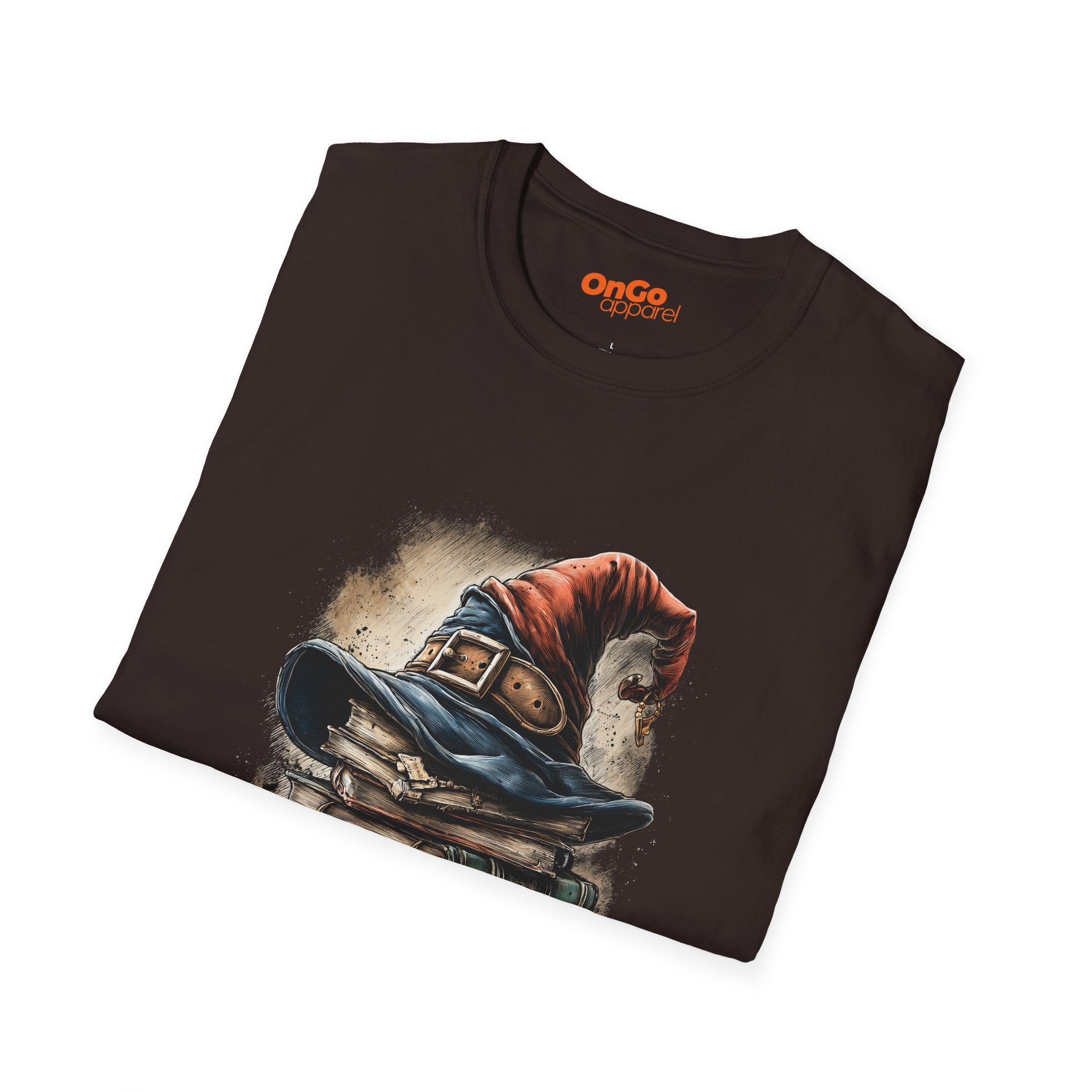 Wizard Hat with Books T-Shirt for Fantasy Fans