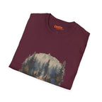 Camping Adventure T-Shirt with Mountain and Bonfire Design