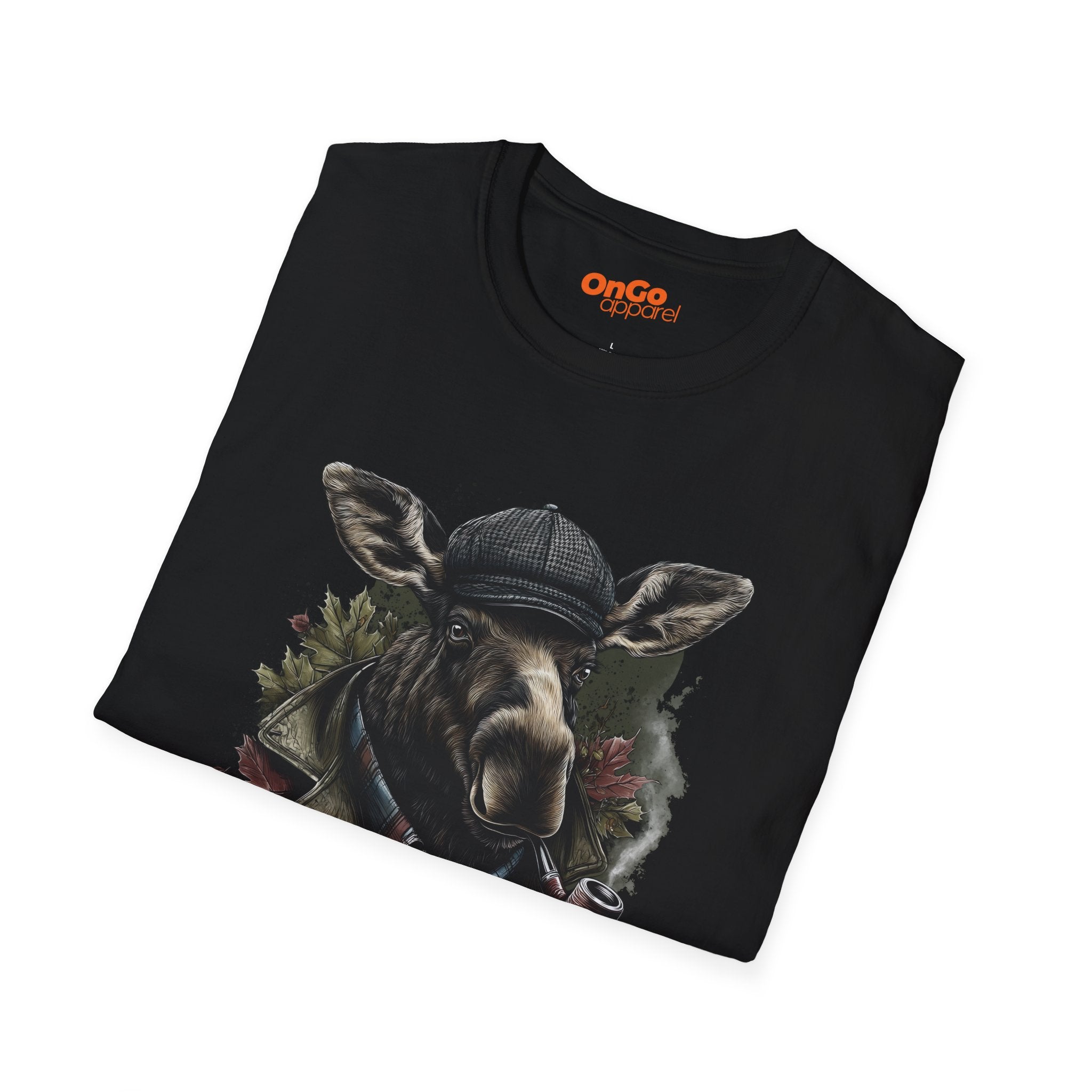 Moose with Pipe T-Shirt - Nature Wildlife Design