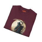 Grim Reaper Scythe and Moon Graphic T-Shirt