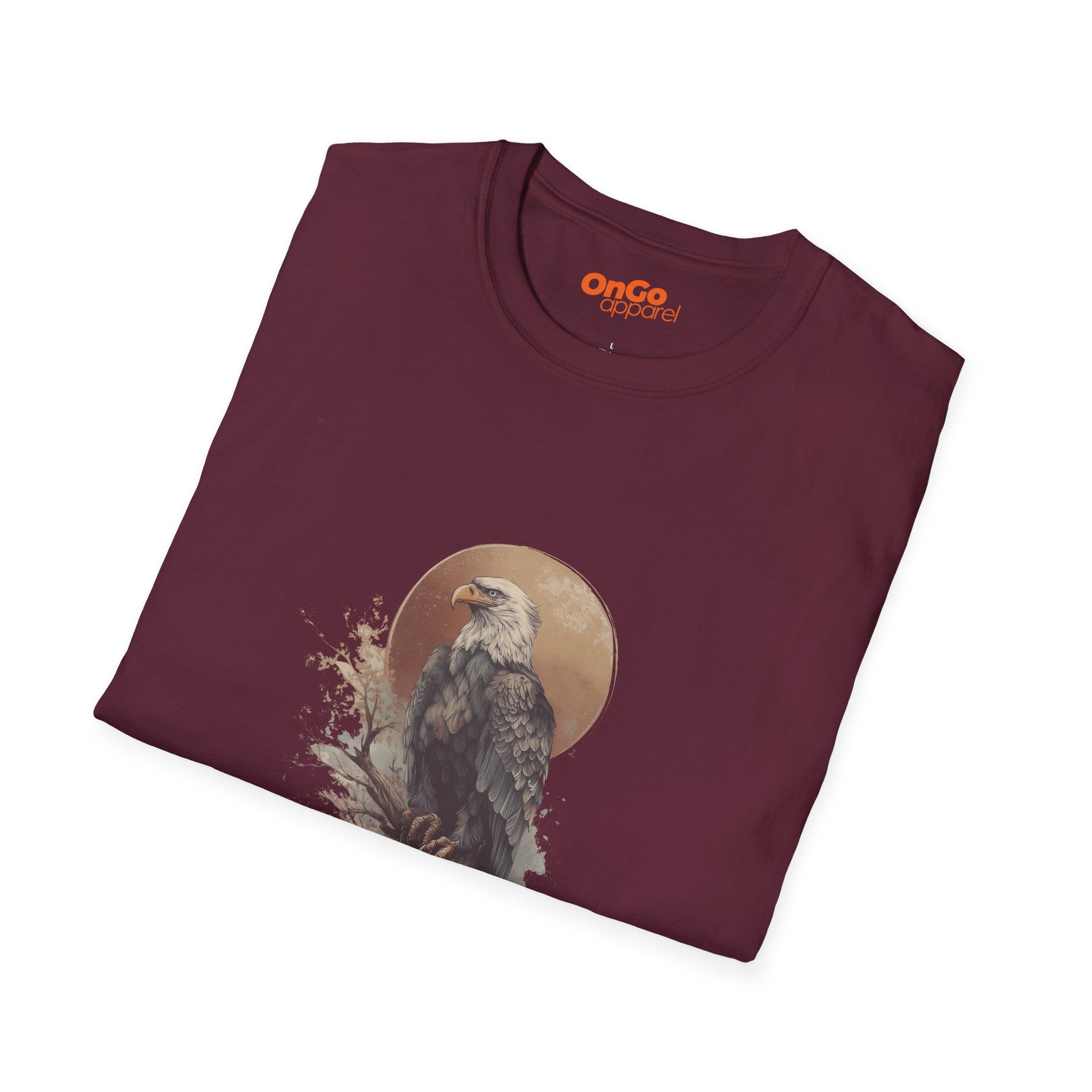 Eagle Design T-Shirt with Natural Scene