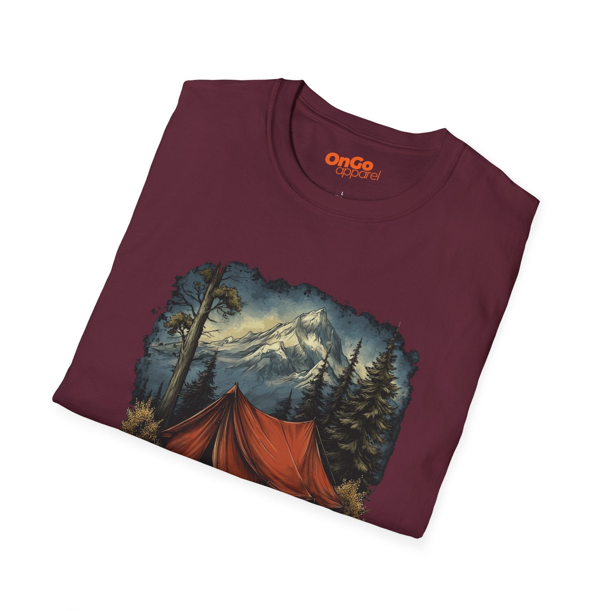 Adventure Mountain Tent Graphic T-Shirt
