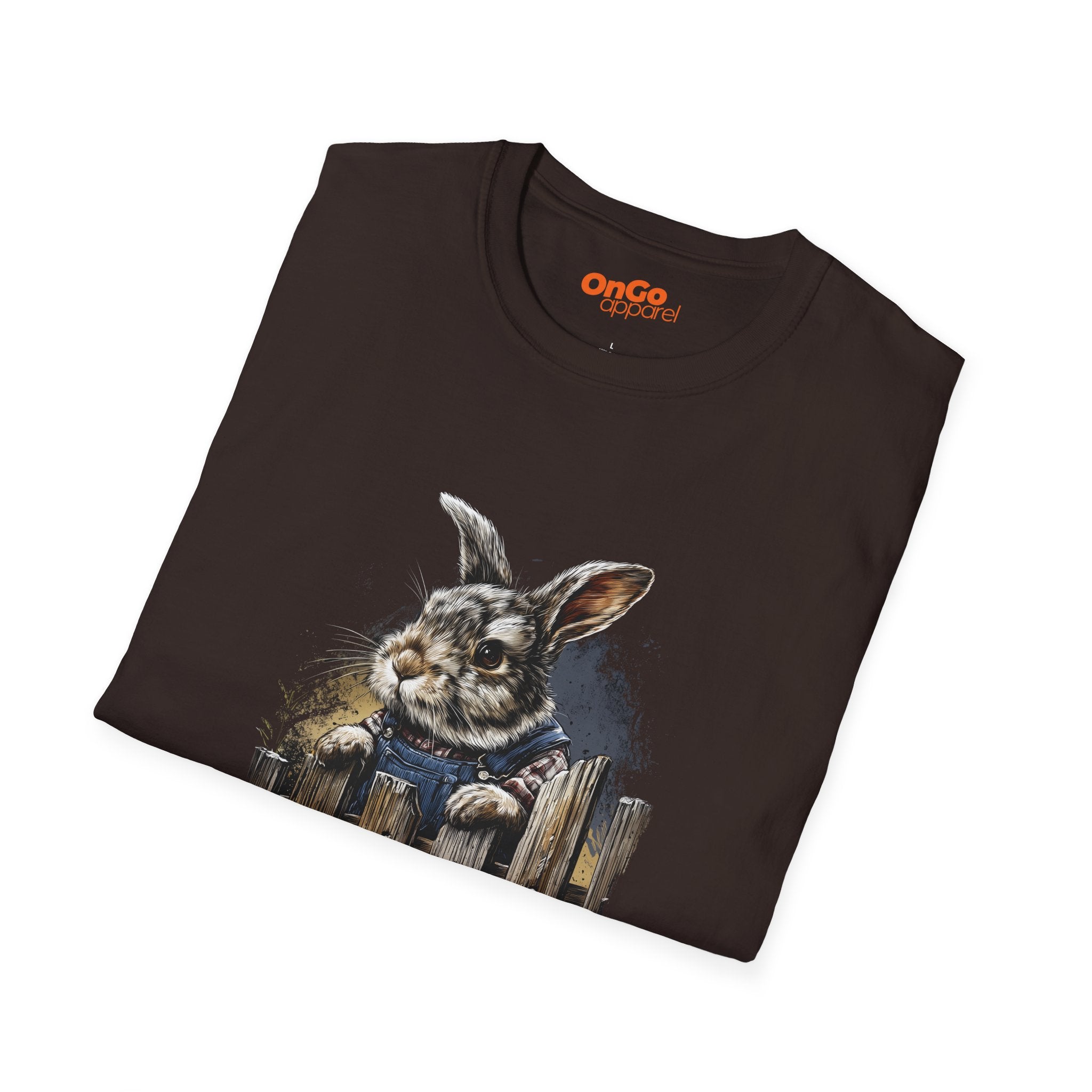 Charming Bunny in Overalls T-Shirt