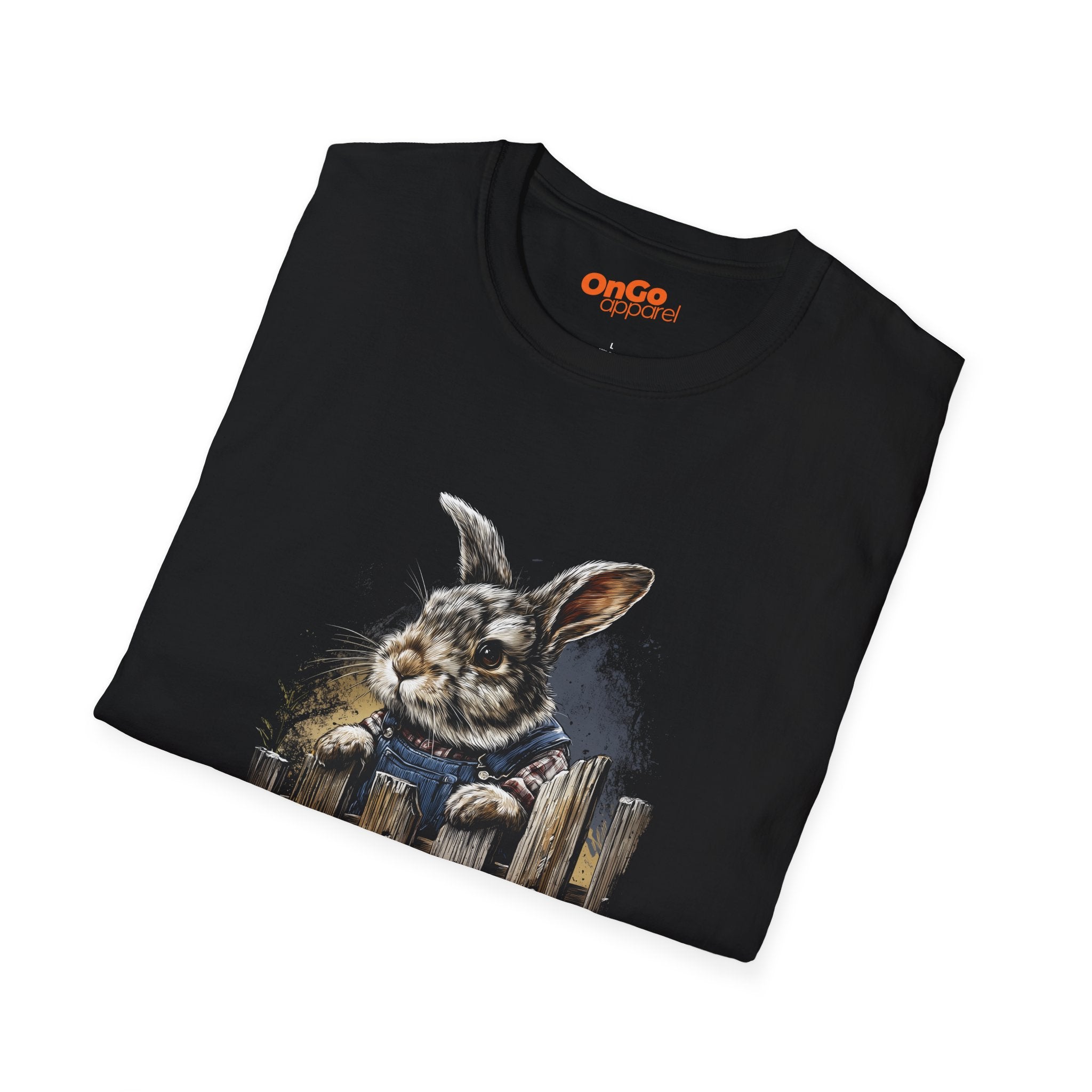 Charming Bunny in Overalls T-Shirt
