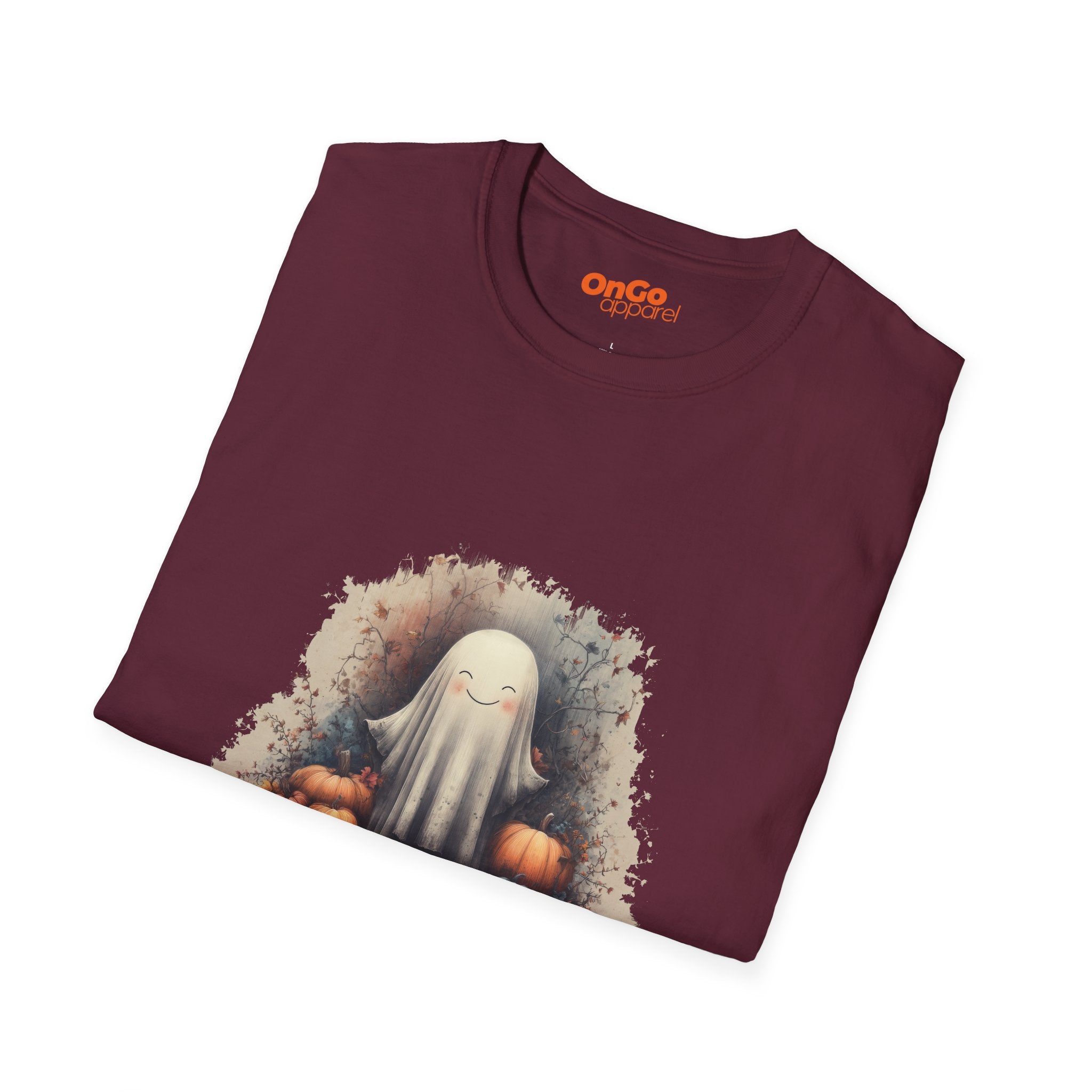 Charming Ghost and Pumpkins Graphic T-Shirt