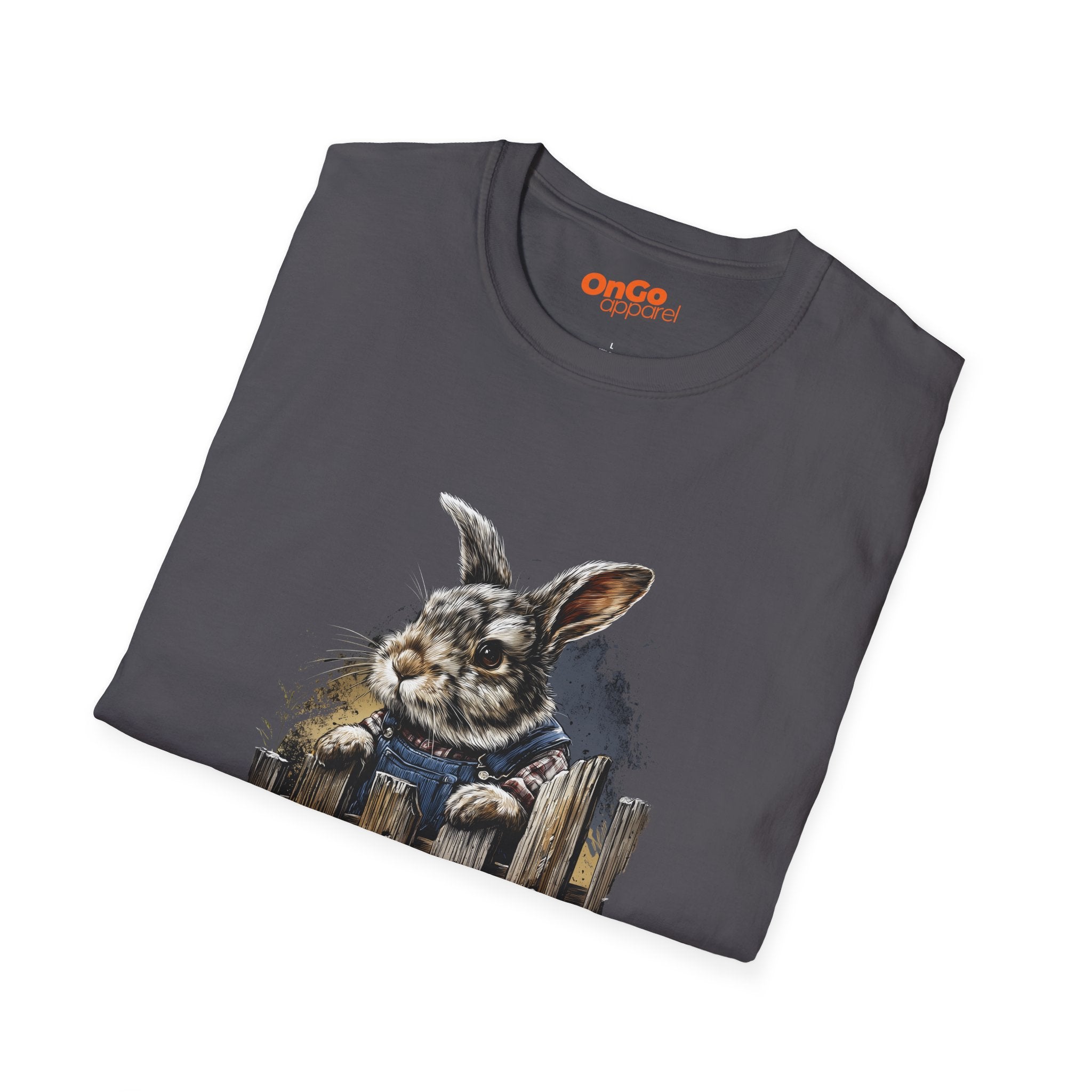 Charming Bunny in Overalls T-Shirt