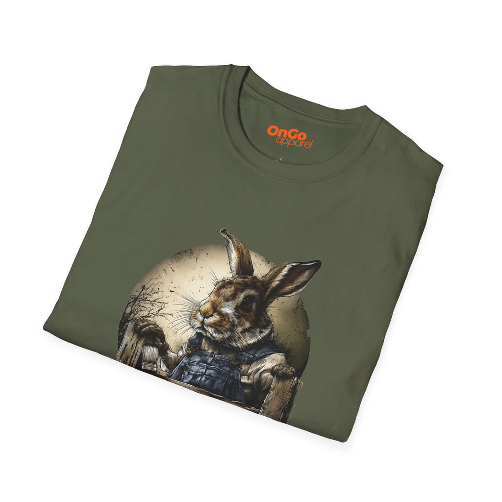 Charming Rabbit Fence Graphic T-Shirt
