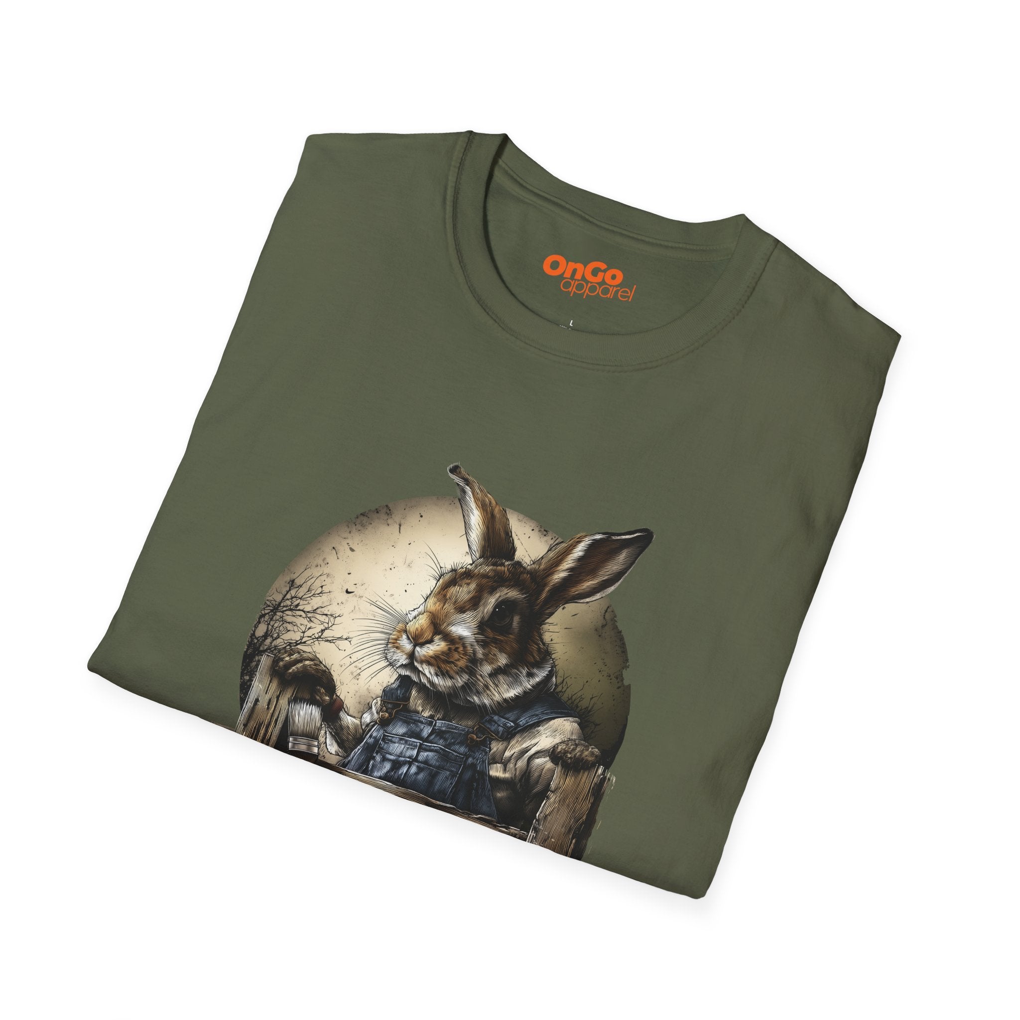 Charming Rabbit Fence Graphic T-Shirt