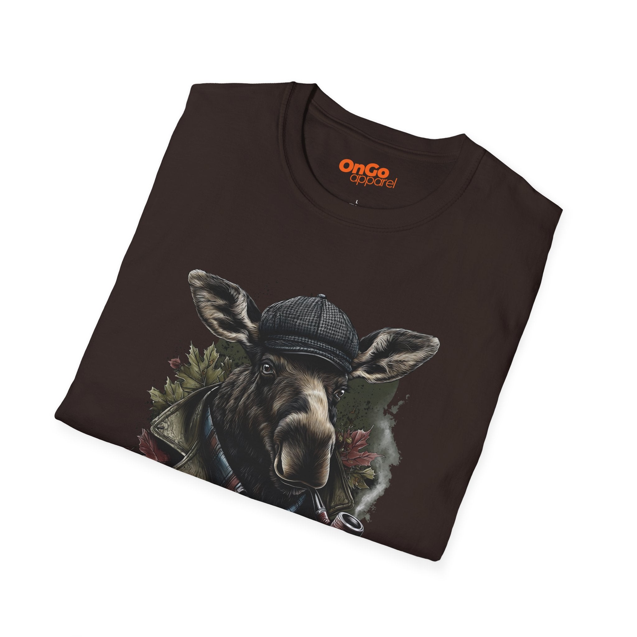Moose with Pipe T-Shirt - Nature Wildlife Design