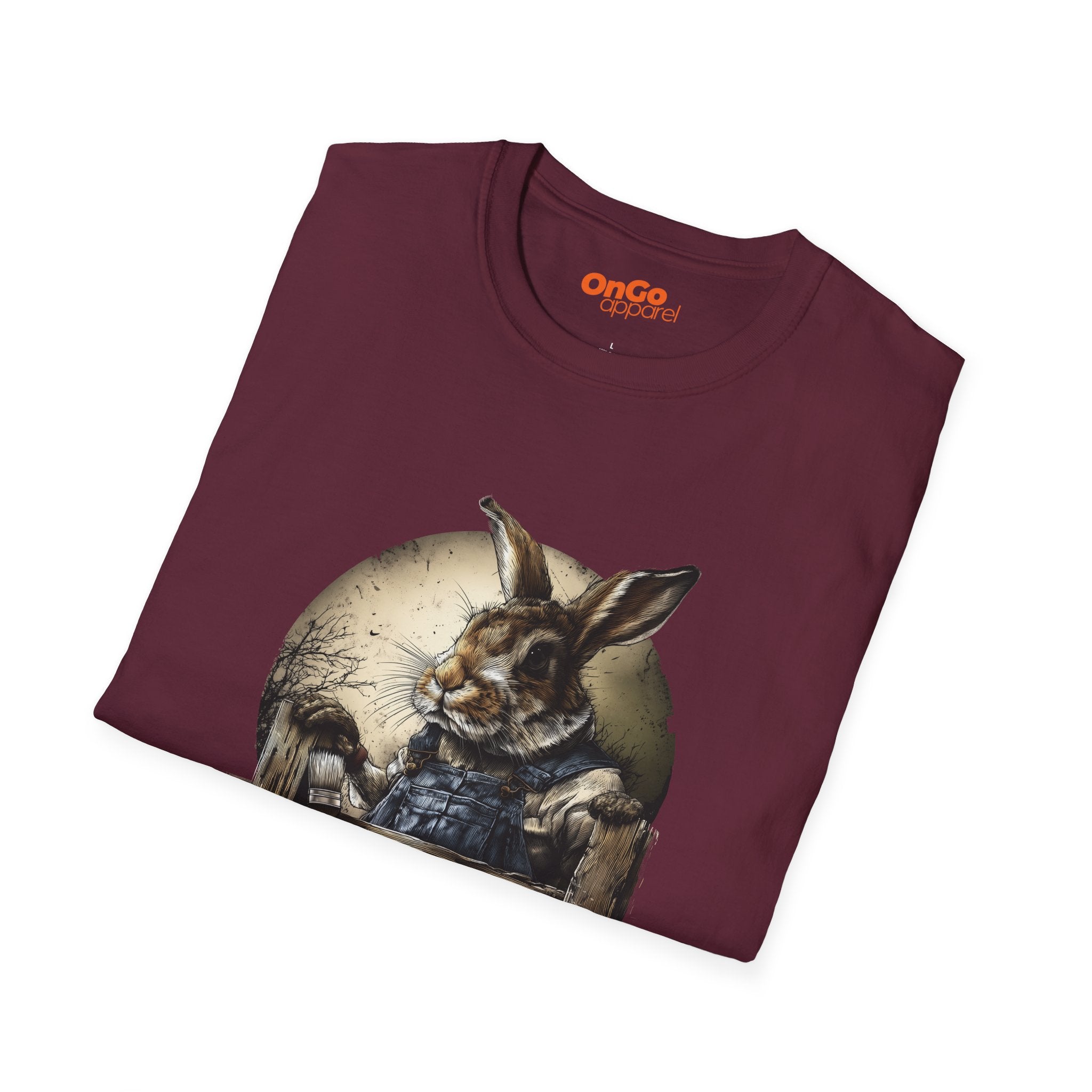 Charming Rabbit Fence Graphic T-Shirt