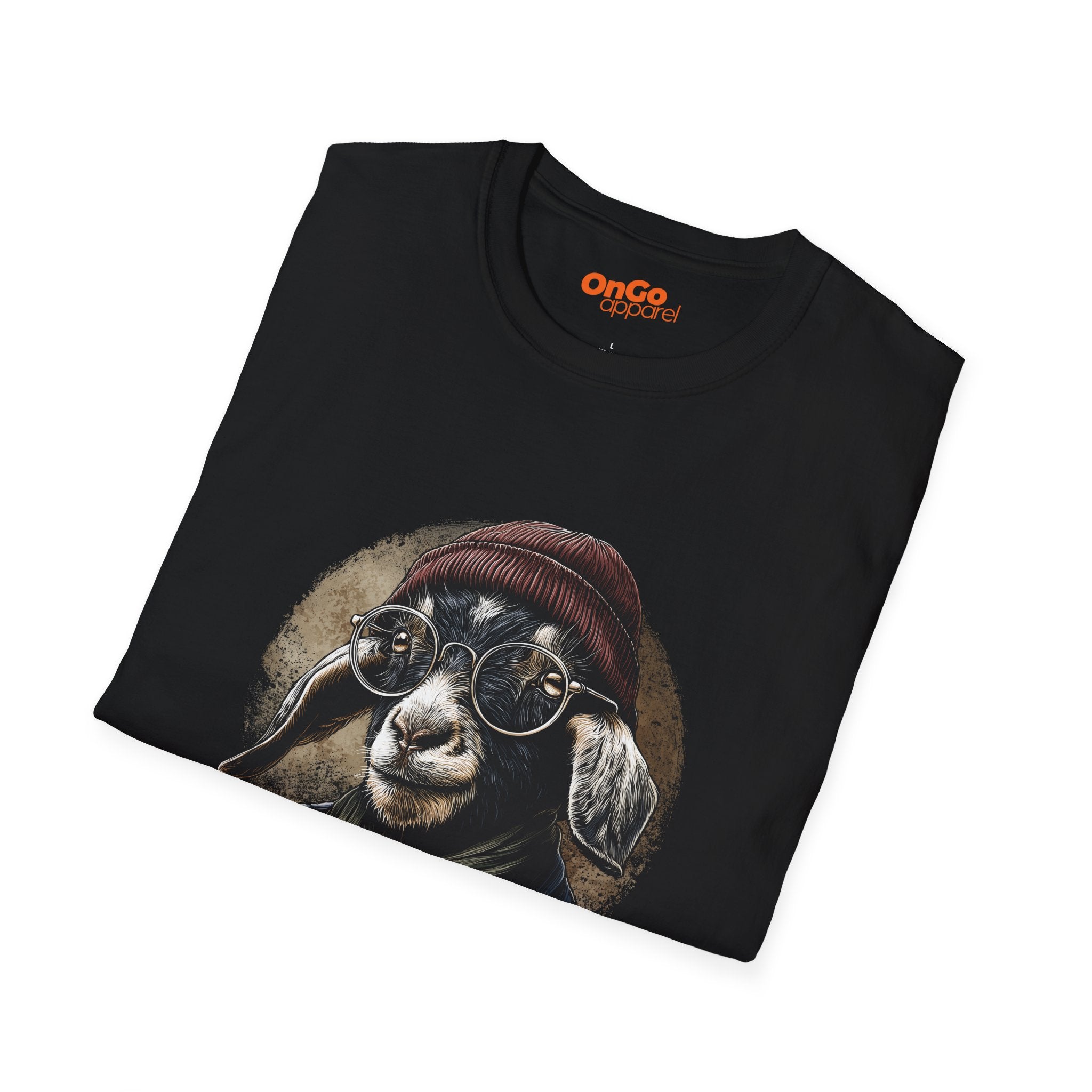 Trendy Goat T-Shirt with Glasses and Beanie Design