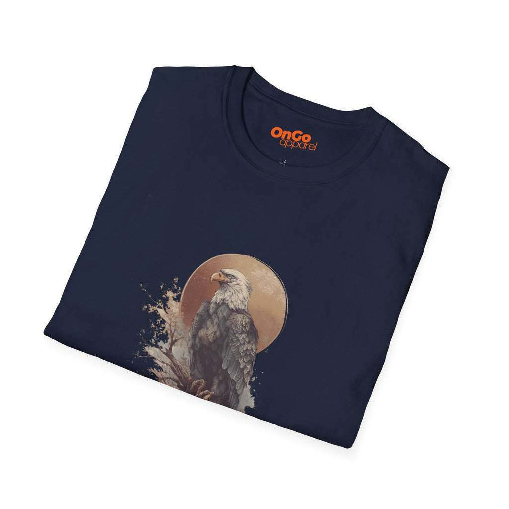 Eagle Design T-Shirt with Natural Scene