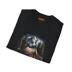 Camping Scene T-Shirt with Mountain and Forest Design